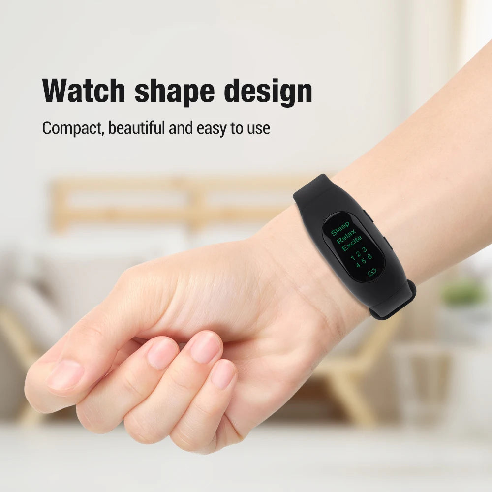 New Ems Intelligent Sleep Device Fast Sleep Rest Hypnosis Insomnia Artifact Relieve Anxiety Wristband Watch Sleep Aid Instrument