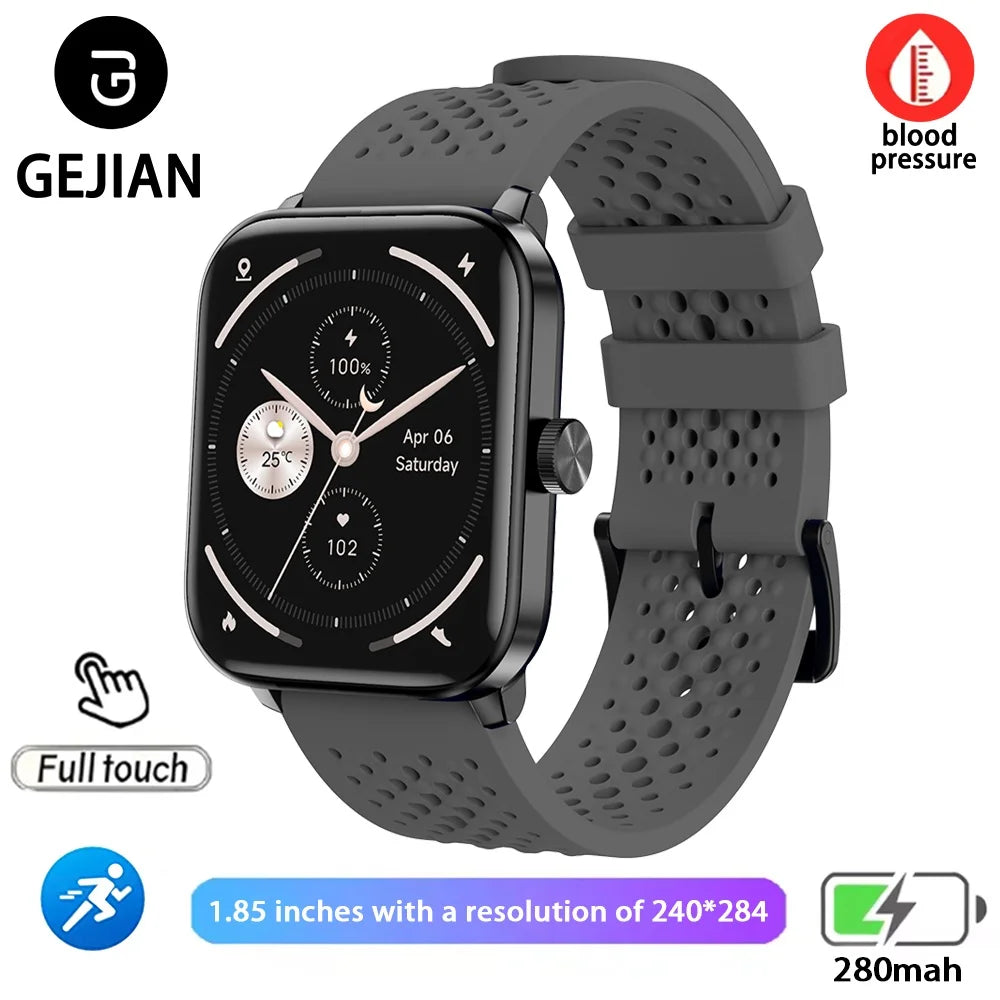 Men’s 1.85" Smart Watch – Heart Rate & SpO₂ Monitor with Multi-Sport Modes