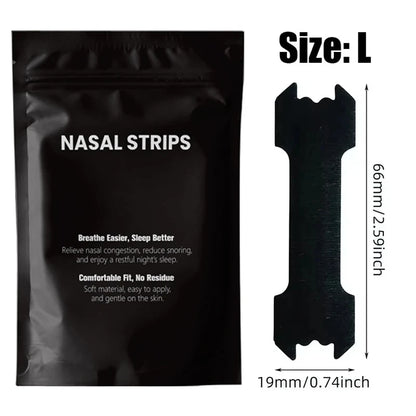 Black Nasal Strips – Extra Strength Anti-Snoring Sleep Aid (30/60/90pcs)