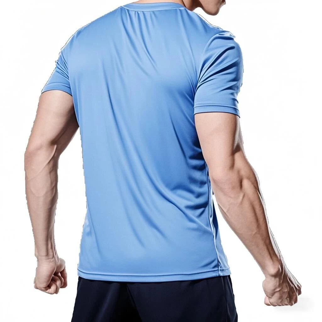 Men’s Running T-Shirt – Quick Dry Sports Top for Gym, Fitness, Football, and Summer Training