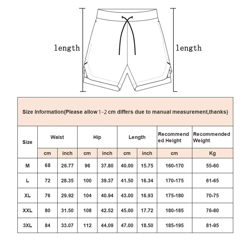 Men’s Camo Running Shorts – 2-in-1 Quick-Dry Gym & Workout Shorts