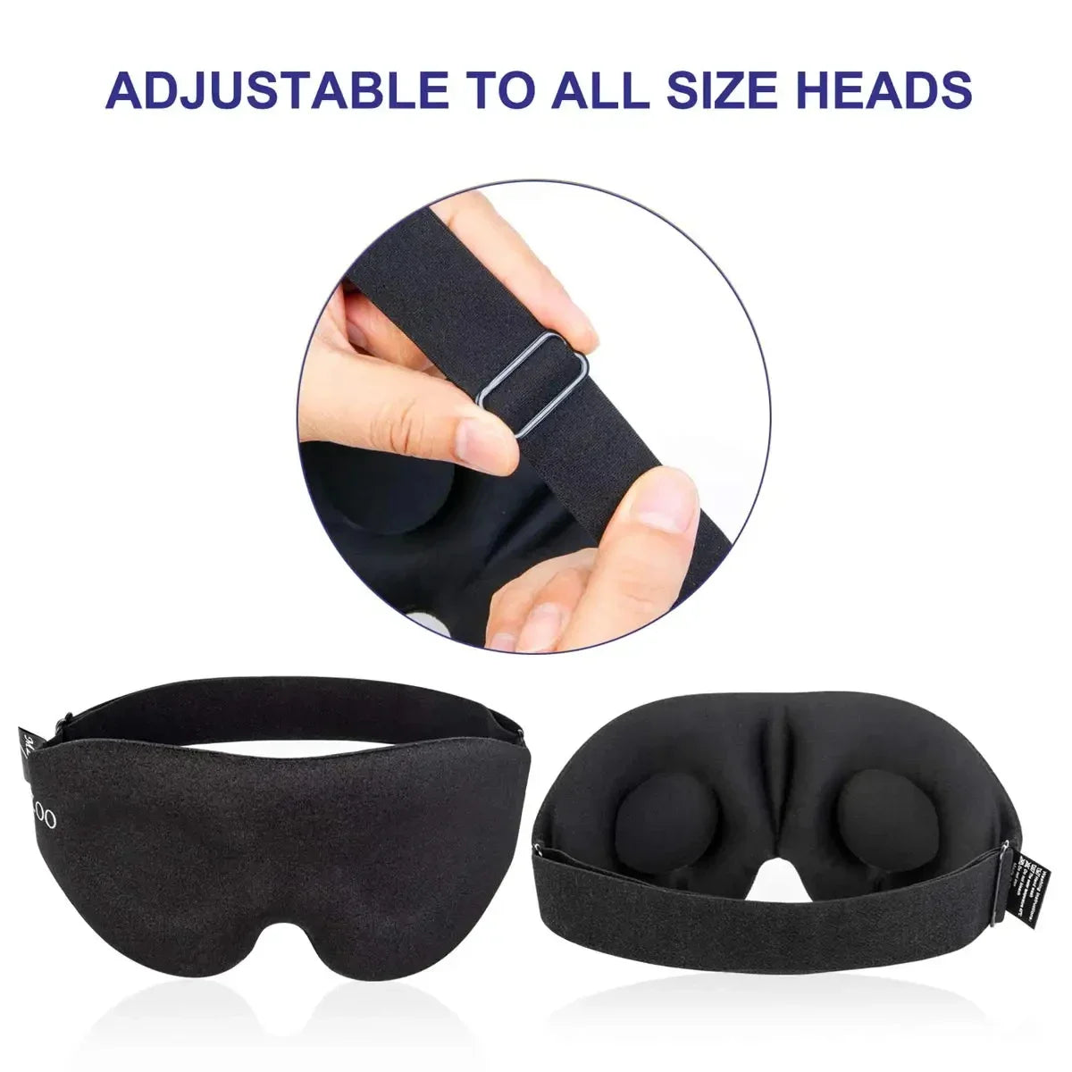 3D Contoured Eye Mask – Light-Blocking Sleep Blindfold for Men & Women
