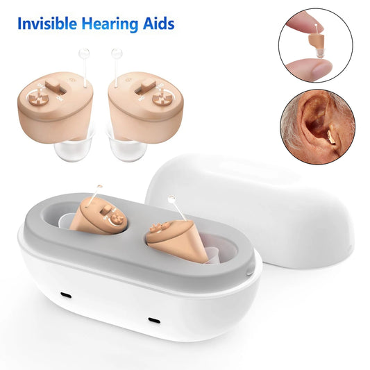 Rechargeable Hearing Aid – Mini Invisible Wireless Sound Amplifier for Elderly