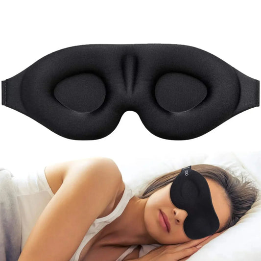 3D Contoured Eye Mask – Light-Blocking Sleep Blindfold for Men & Women