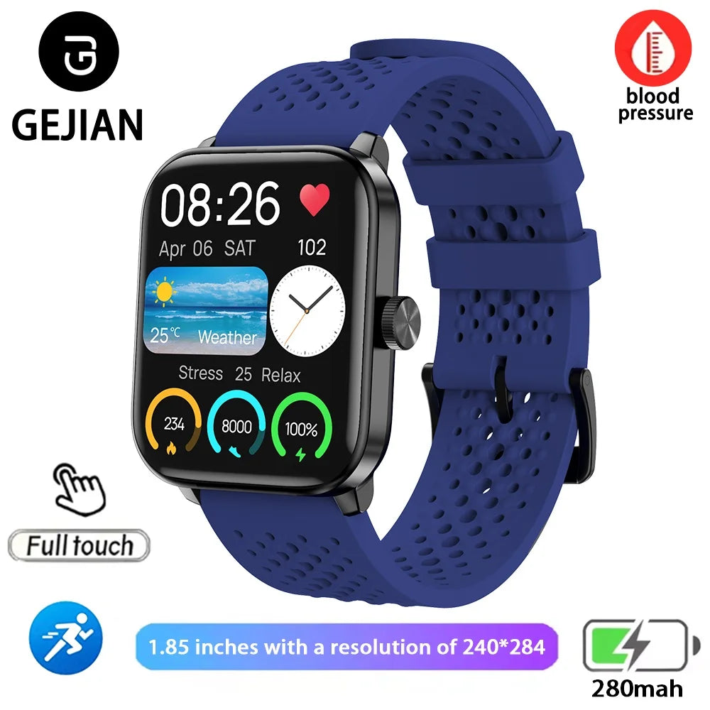 Men’s 1.85" Smart Watch – Heart Rate & SpO₂ Monitor with Multi-Sport Modes