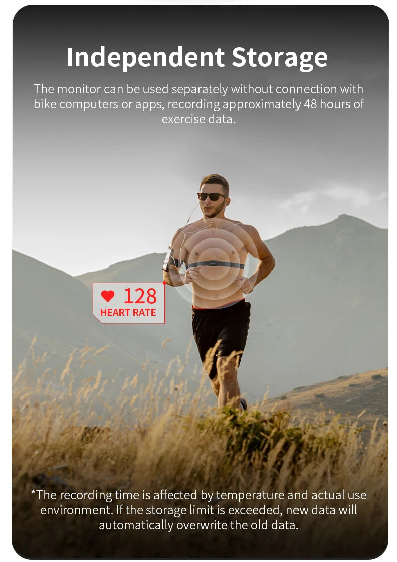 XOSS X2 Pro Heart Rate Monitor – Rechargeable Fitness Sensor with Data Storage