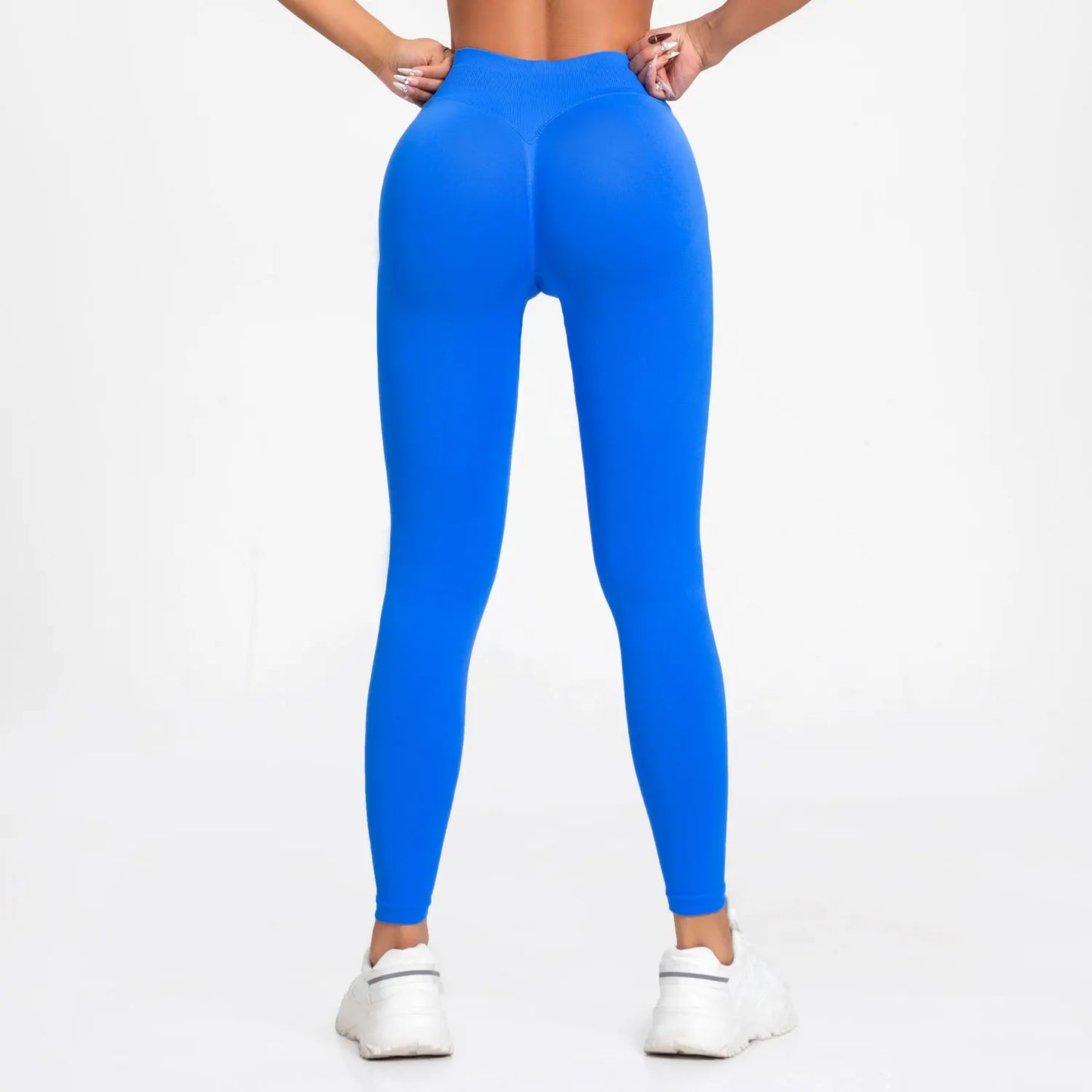 NCLAGEN Women’s Seamless Ribbed Leggings – High Waist Scrunch Bum Yoga & Gym Tights