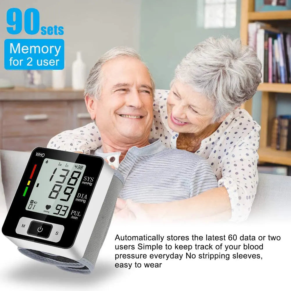 Digital Wrist Blood Pressure Monitor – High Accuracy Electronic BP Cuff Tonometer