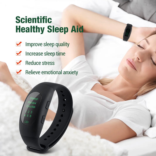 New Ems Intelligent Sleep Device Fast Sleep Rest Hypnosis Insomnia Artifact Relieve Anxiety Wristband Watch Sleep Aid Instrument