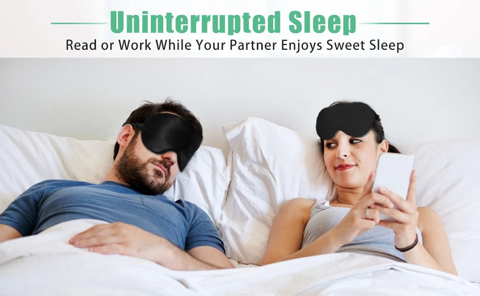 100% Silk Sleep Mask – Natural Eye Mask with Adjustable Strap