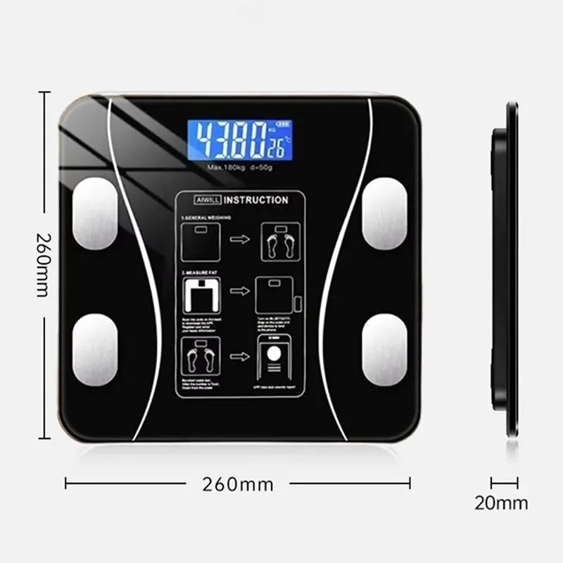 2025 Smart Body Fat Scale – Bluetooth Digital Body Composition Analyzer