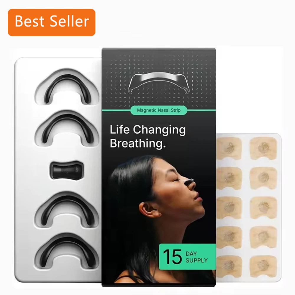 Magnetic Nasal Strips – Skin-Safe Sport Breathing & Anti-Snore Kit