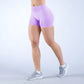 High-Waist Yoga Shorts – Solid Color Fitness & Running Leggings
